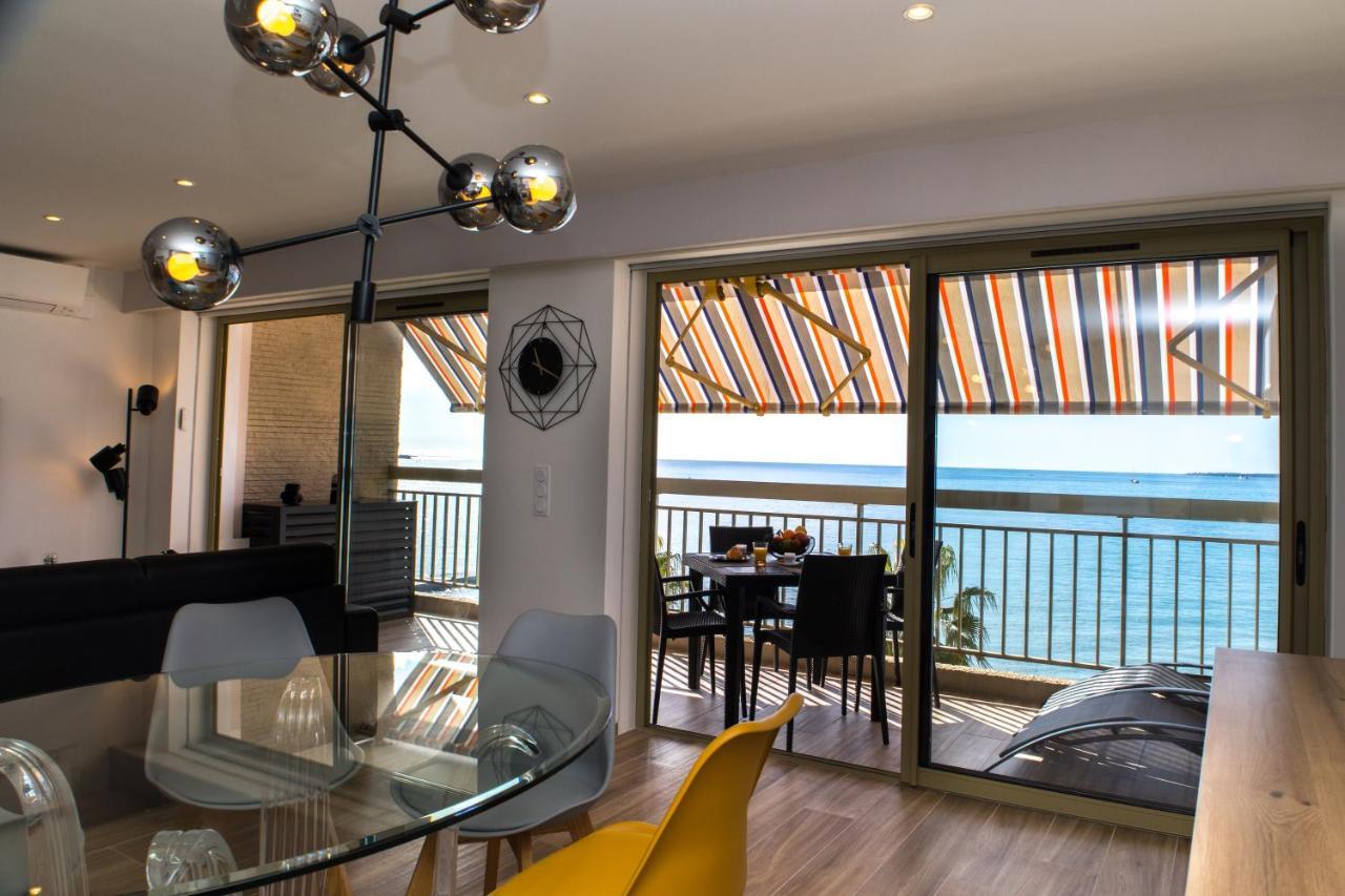 Vue Mer Panoramique, Clim, Balcon Et Plages Antibes Exterior photo