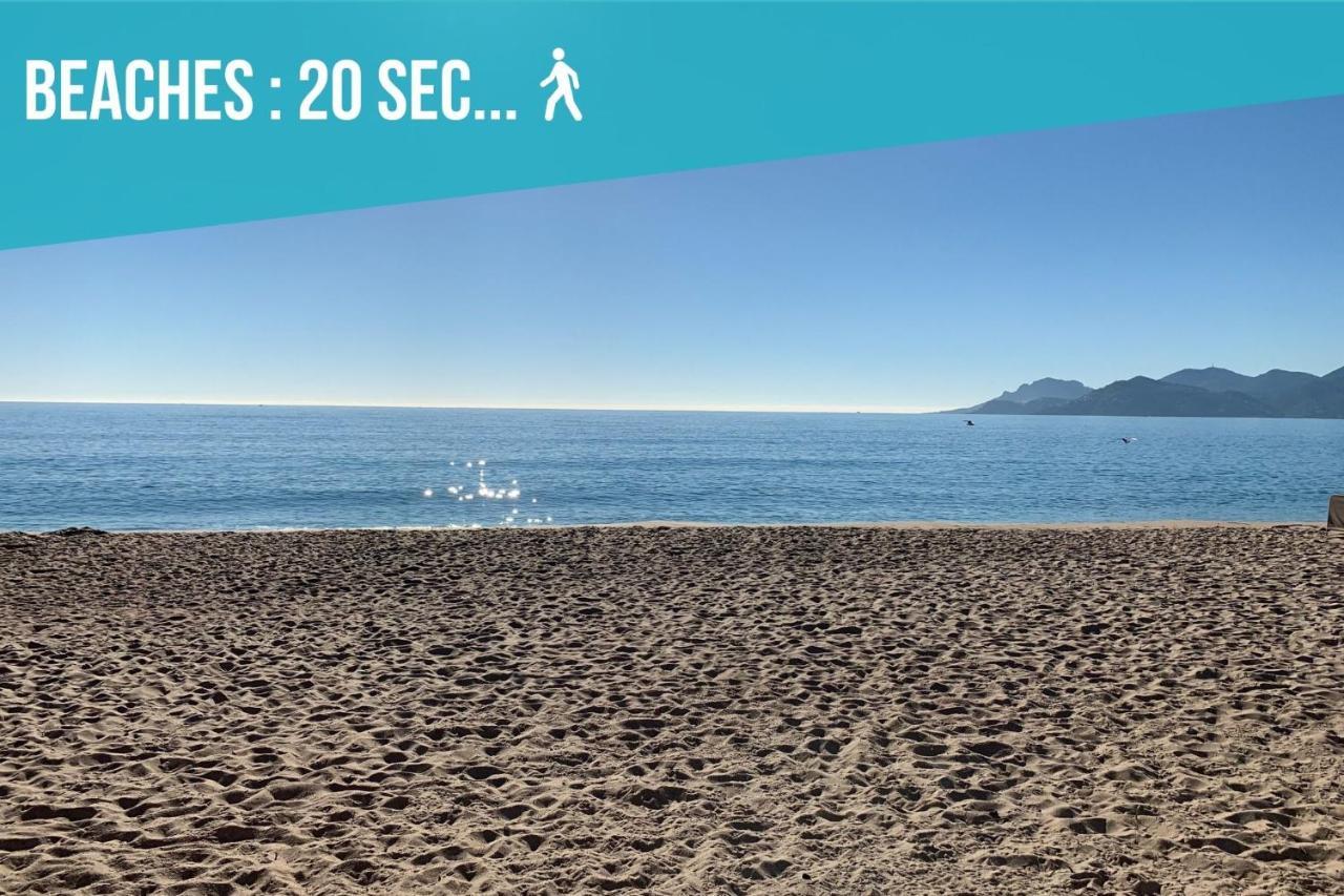 Vue Mer Panoramique, Clim, Balcon Et Plages Antibes Exterior photo